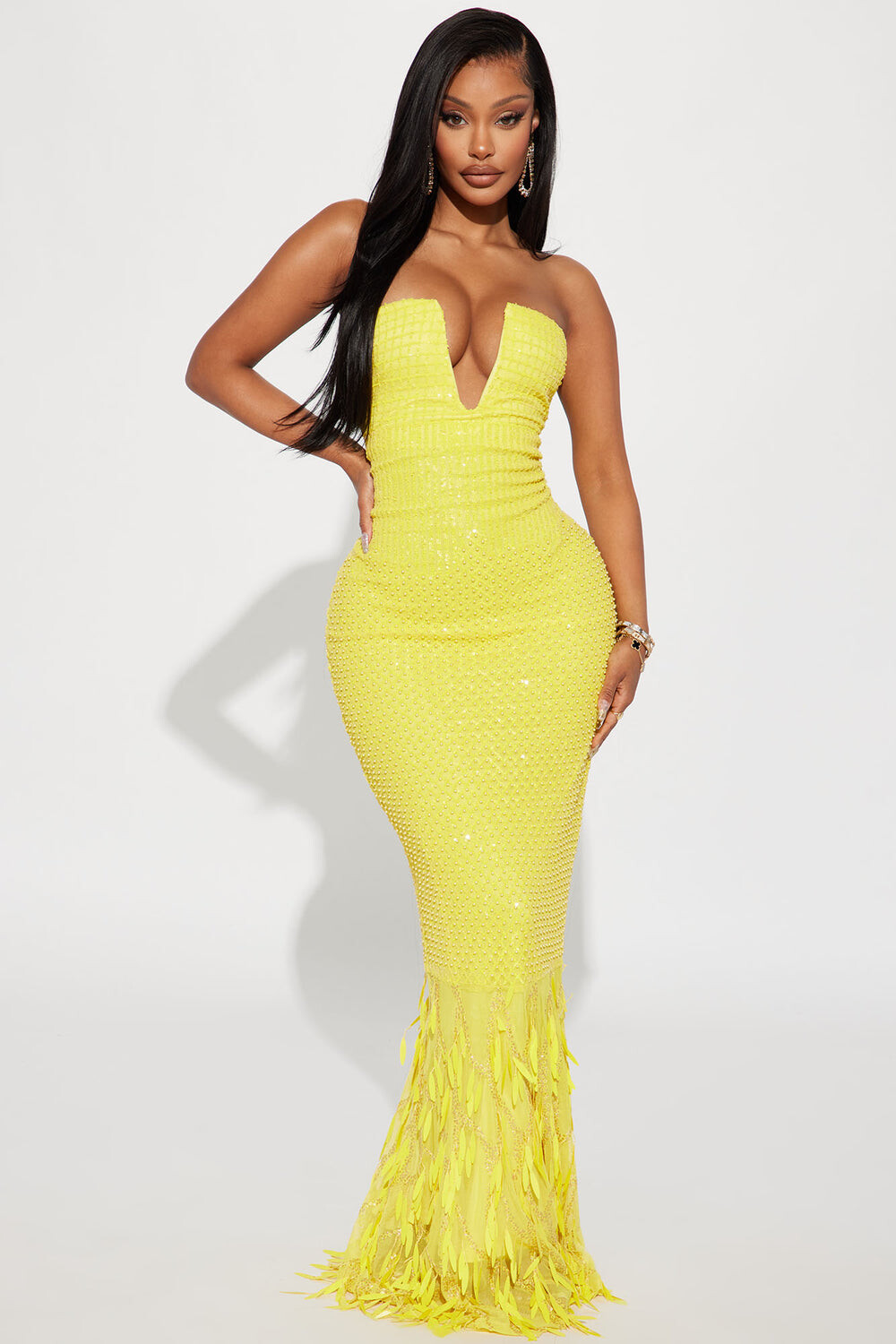 

Платье Fashion Nova FN791FN, желтый