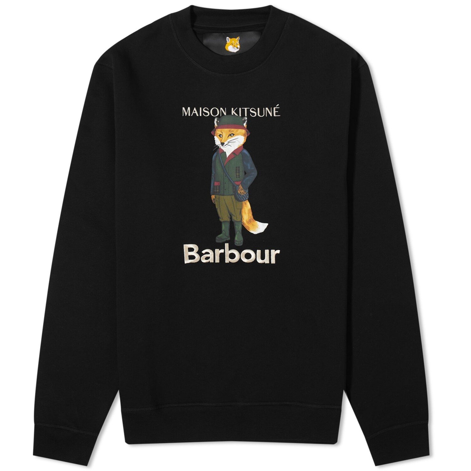 

Свитшот Barbour х Maison Kitsune Beaufort Crew, черный