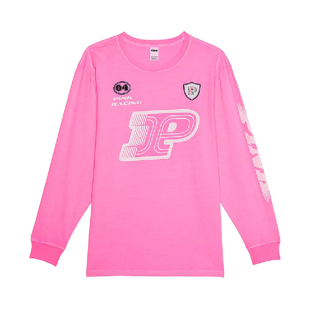 

Лонгслив Victoria's Secret Pink Oversized Campus, розовый