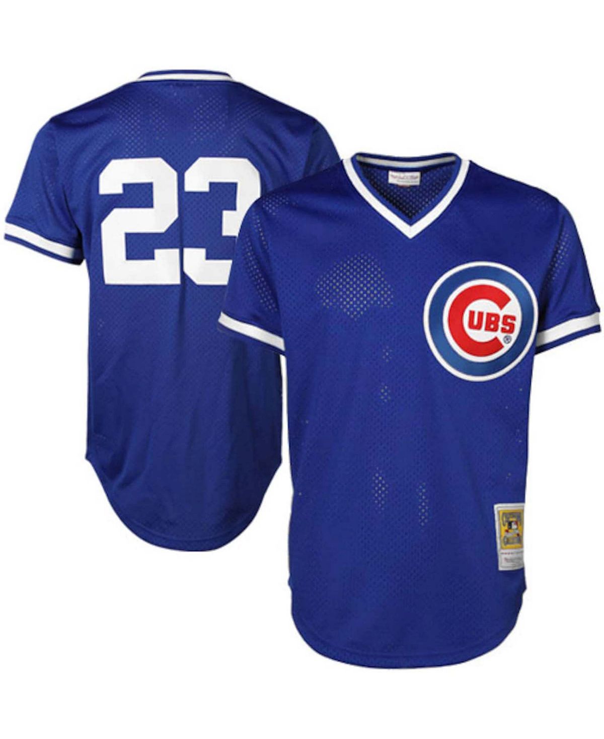 Мужская ryne sandberg chicago cubs cooperstown authentic collection throwback replica jersey - royal blue Mitchell & Ness, мульти цена и фото