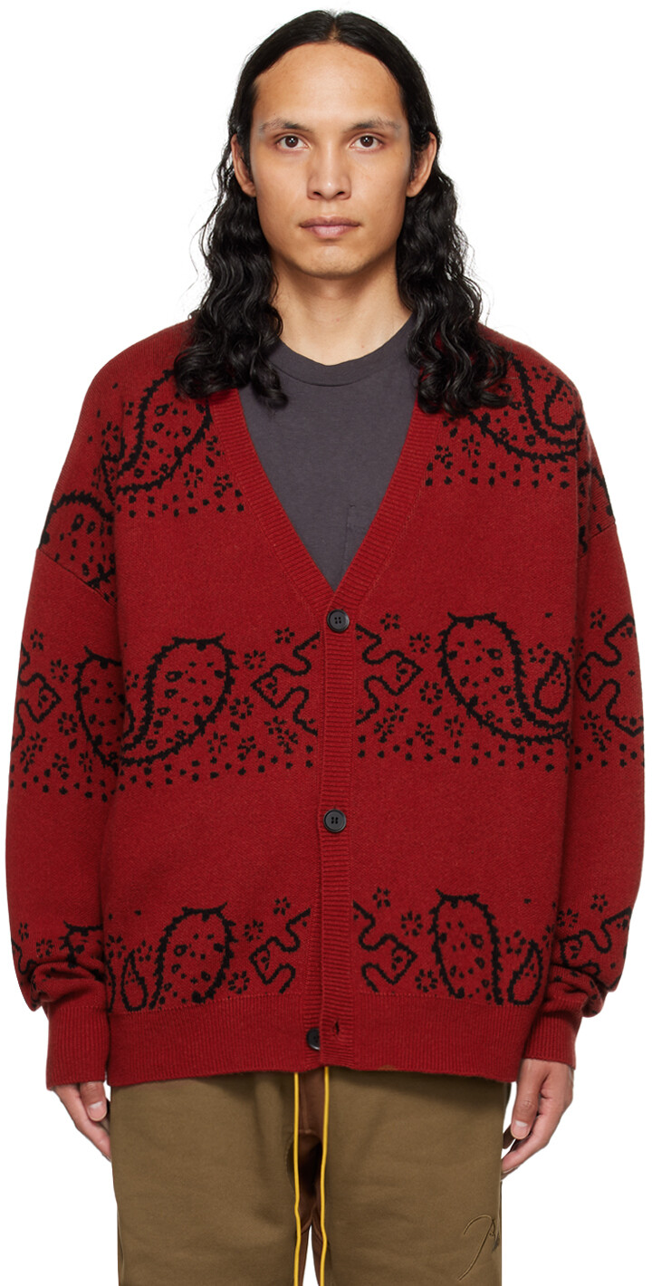 

Красный кардиган с банданой Rhude