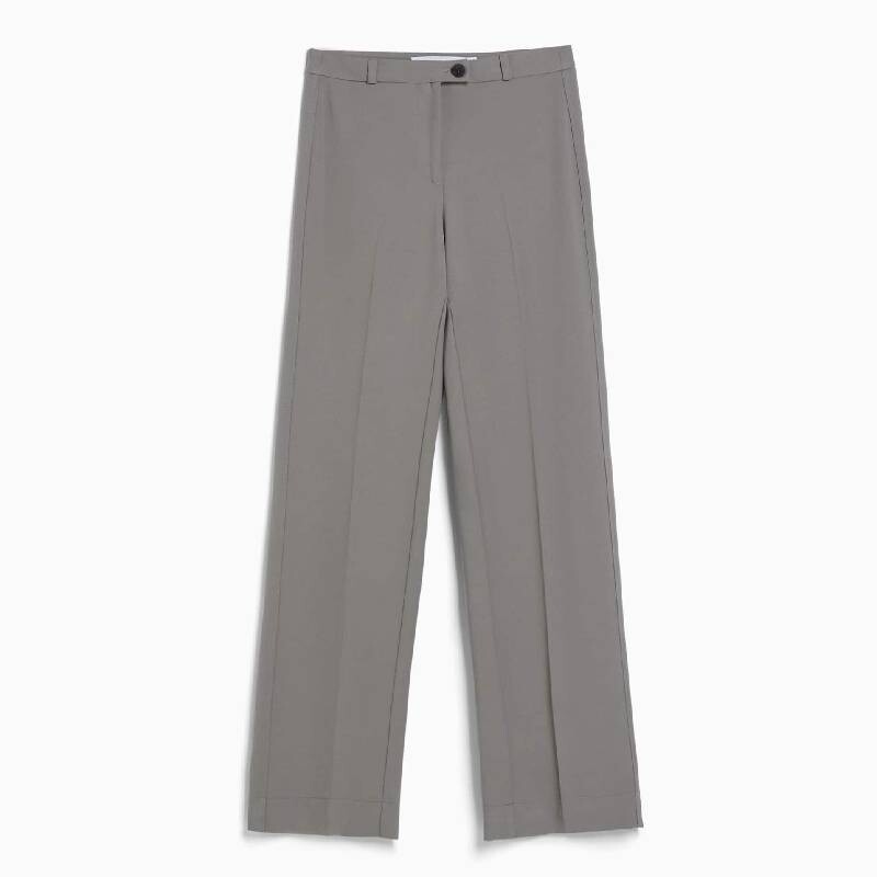 

Брюки Bershka Wide-leg Tailored, серый