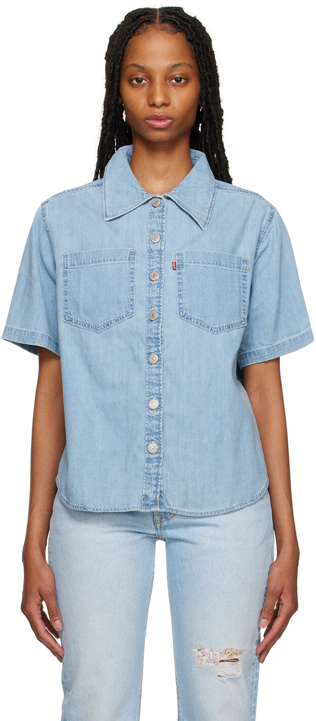 

Синяя джинсовая рубашка Caden Levi's