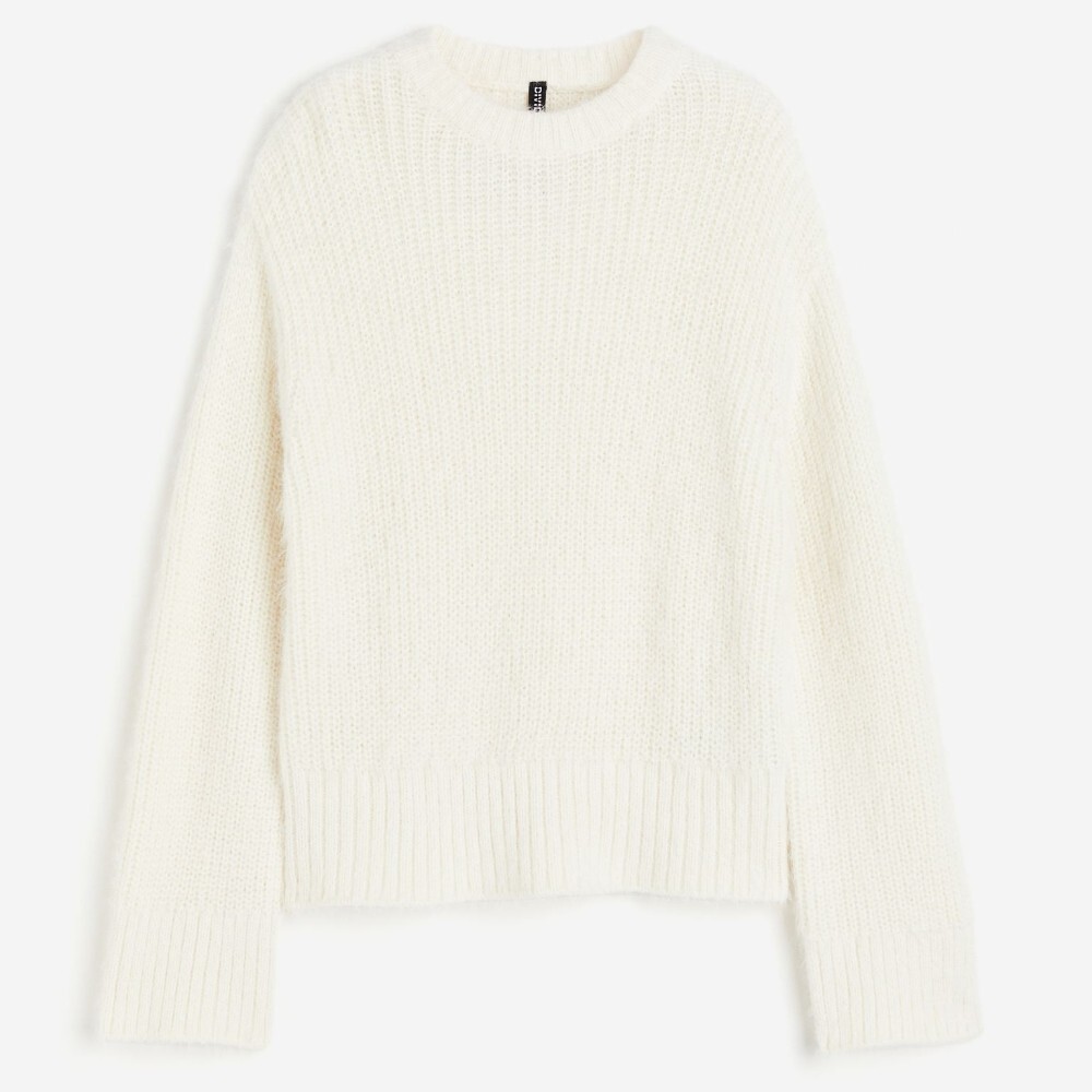 

Свитшот H&M Oversized With Motif Digital, светло-бежевый