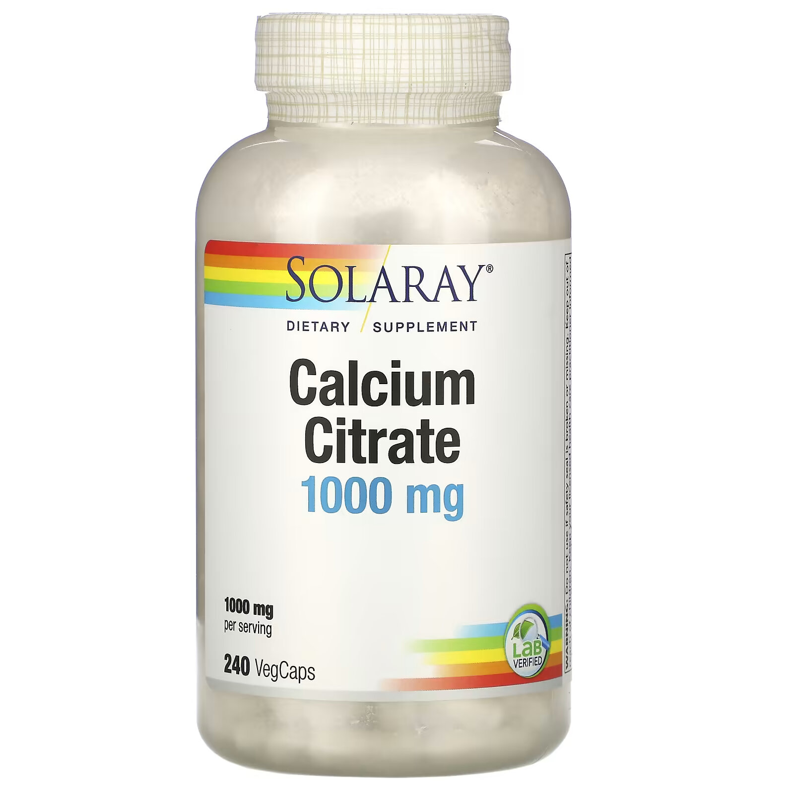 Solaray, цитрат кальция, 250 мг, 240 растительных капсул цитрат стронция solaray 250 мг 60 растительных капсул