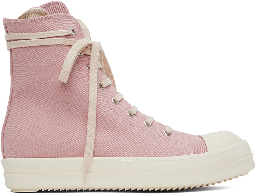 

Розовые джинсовые кеды Rick Owens Drkshdw
