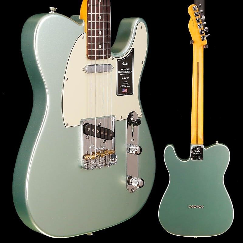 

Fender American Professional II Telecaster, RW Fb, Mystic Surf Green 7lbs 8.8oz American Professional II Telecaster, RW Fb,Mystic Surf Green