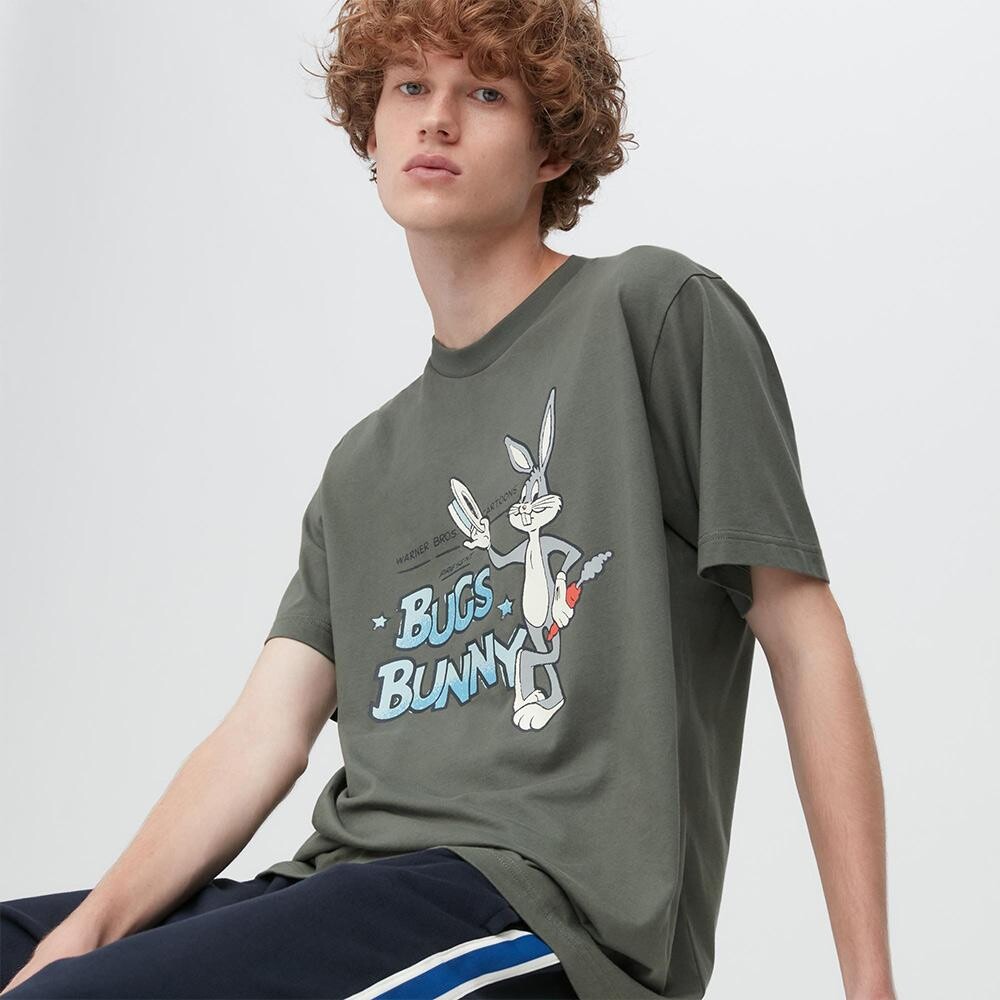 

Футболка с принтом унисекс Uniqlo, зеленый