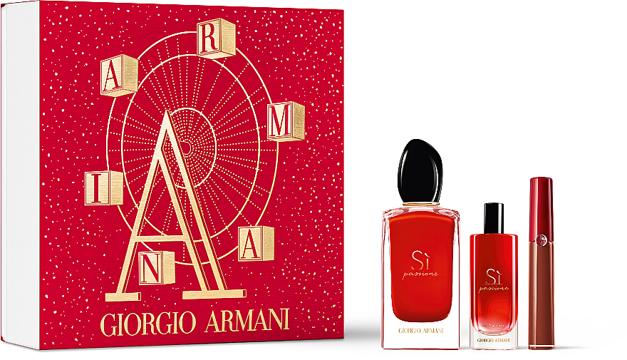 Парфюмерный набор Giorgio Armani Si Passione Christmas Gift Set, 3 предмета - фото