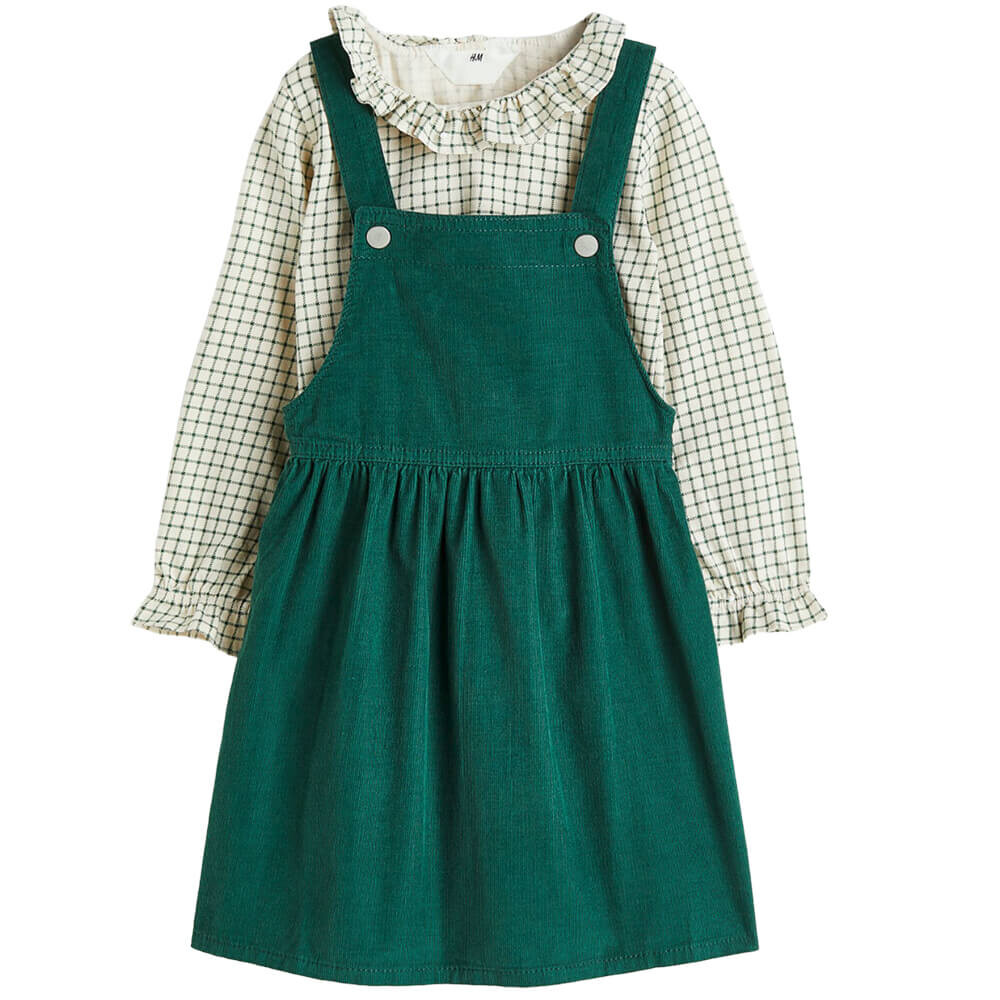 

Комплект H&M Cotton, 2 предмета, темно-зеленый