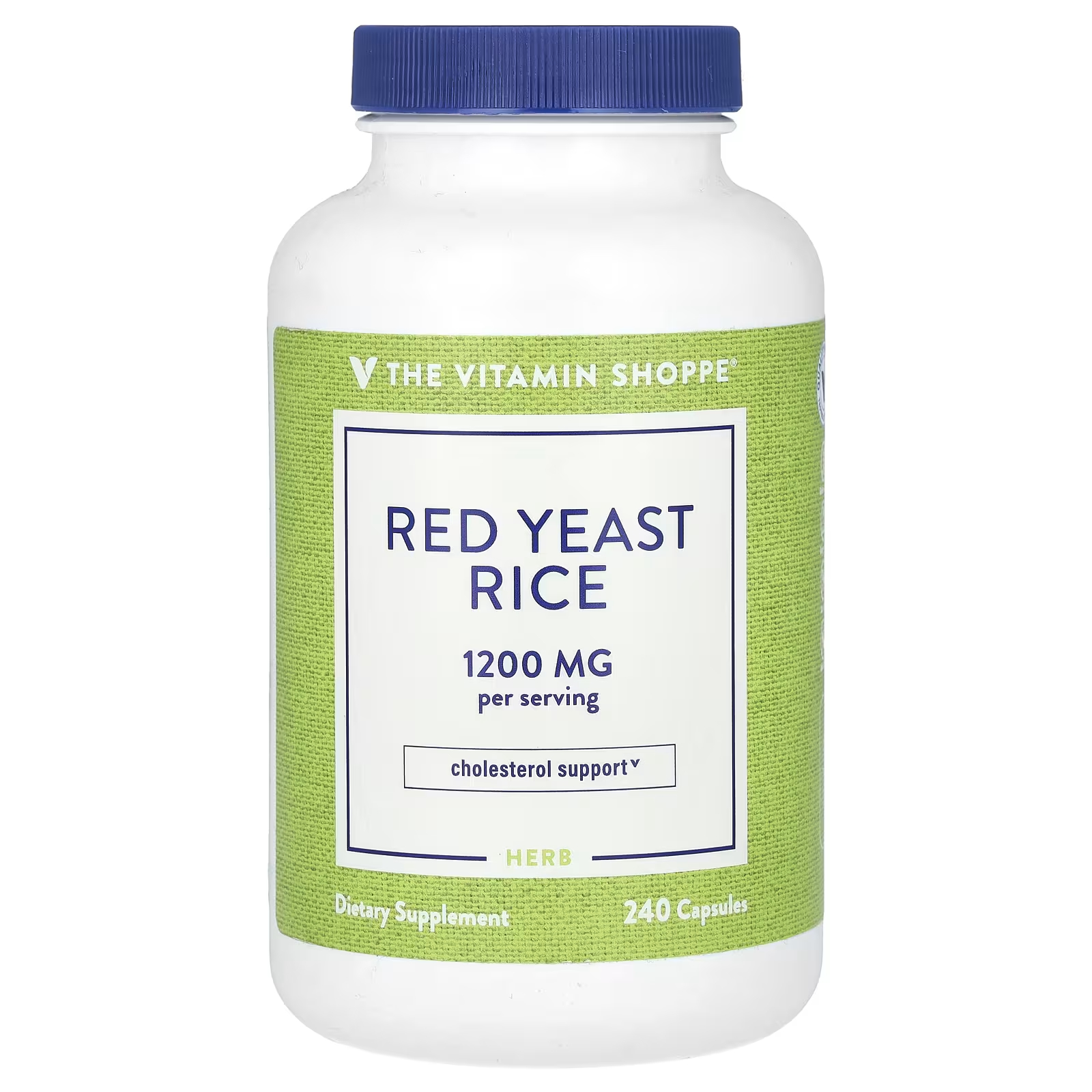 Пищевая добавка The Vitamin Shoppe Red Yeast Rice, 240 капсул ip 6 international red yeast rice gold поддержка холестерина 600 мг 240 вегетарианских капсул