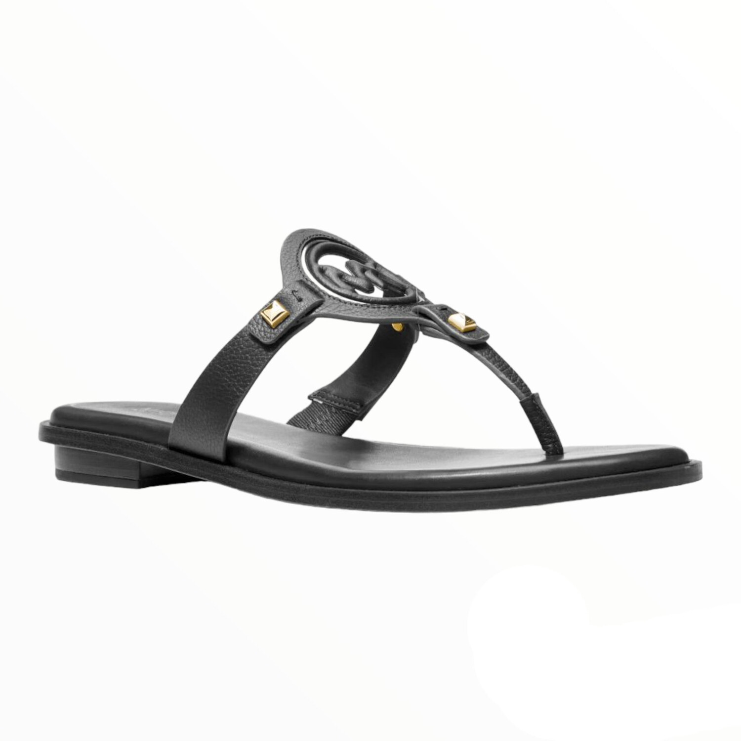 

Сандалии Michael Michael Kors Aubrey Cutout Leather T-Strap, черный