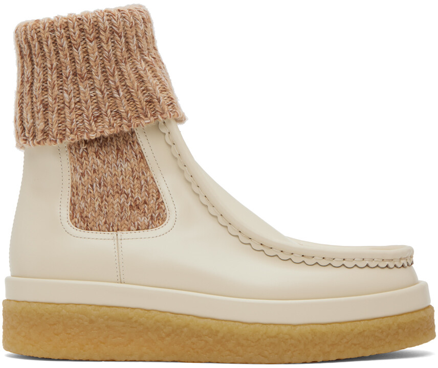 

Бежевые ботинки Jamie Chloé, Бежевый