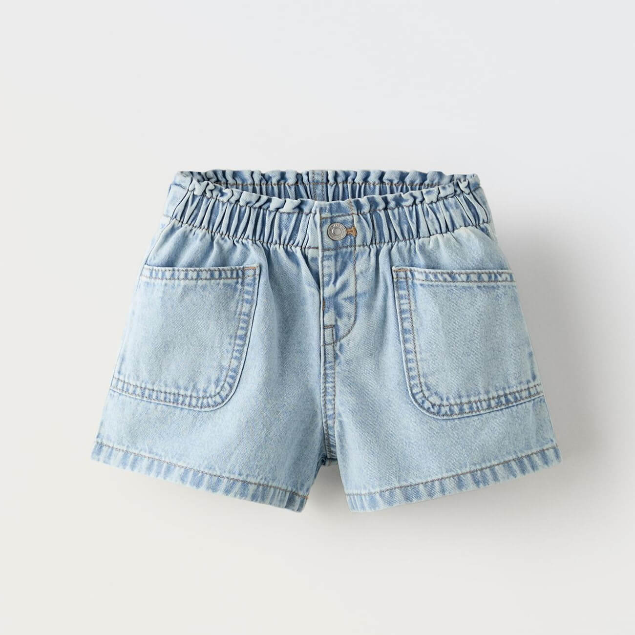 цена Шорты джинсовые Zara With Pockets, голубой