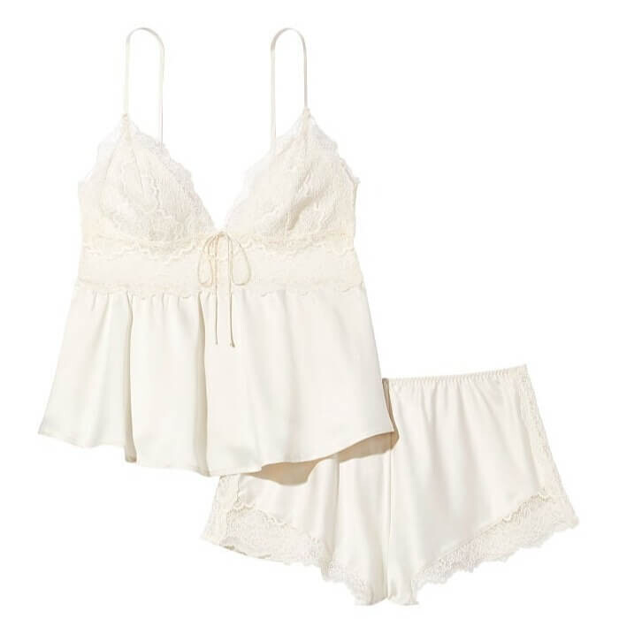 

Комплект Victoria's Secret Stretch Lace & Satin Cami, белый