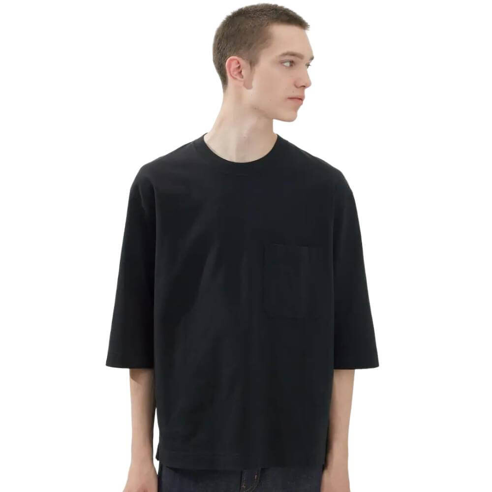 

Футболка Uniqlo U Crew Neck 3/4 Sleeved, черный