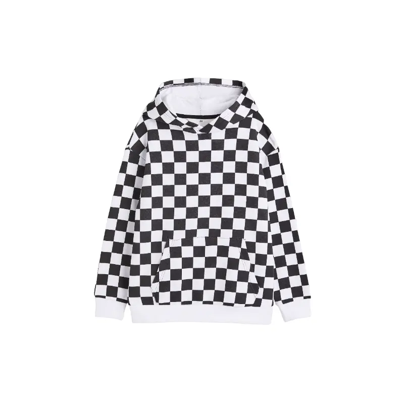 

Толстовка H&M Oversized Hoodie, белый/черный