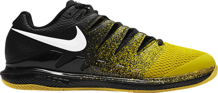 Лимитированные кроссовки Nike Air Zoom Vapor X 'Black Speed Yellow Spray', черный - фото