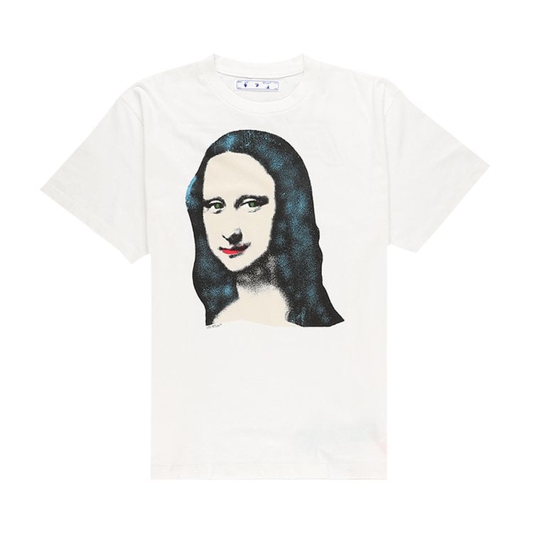 Футболка Off-White Mona Lisa Short-Sleeve Over Tee 'White/Black', белый - фото