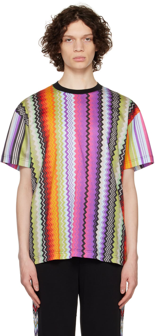 

Разноцветная футболка с шевроном Missoni, Серый