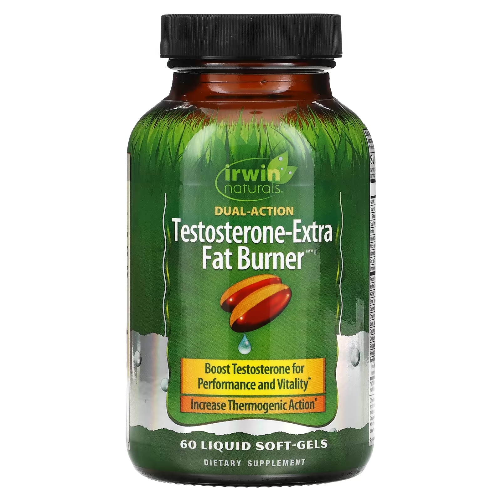 Irwin Naturals Testosterone-Extra Fat Burner, 60 мягких таблеток irwin naturals контроль голода между кишечником и мозгом 60 мягких таблеток