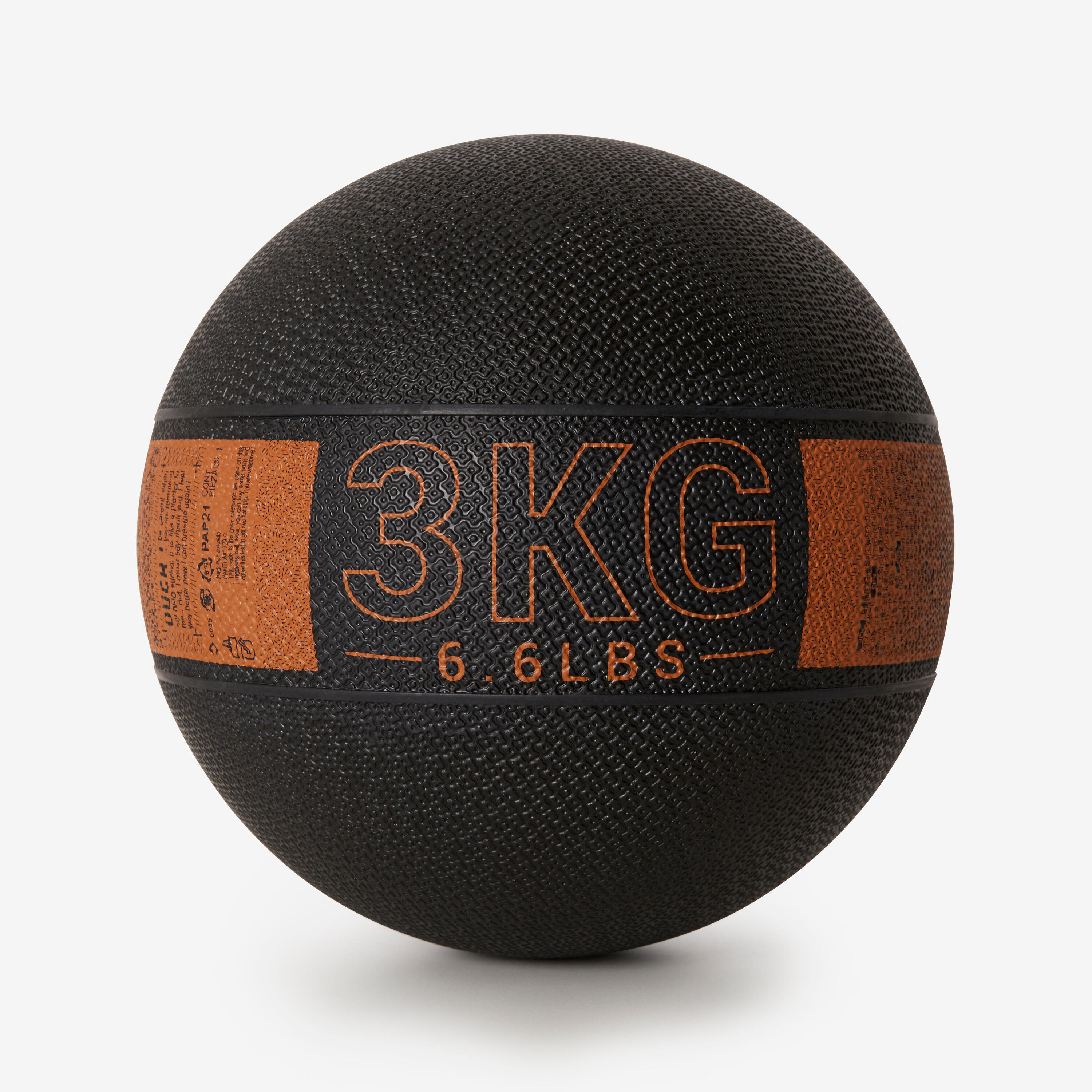 медицинский мяч fitnessport ft mb 3k 3 кг Медицинский мяч 3 кг черный DOMYOS