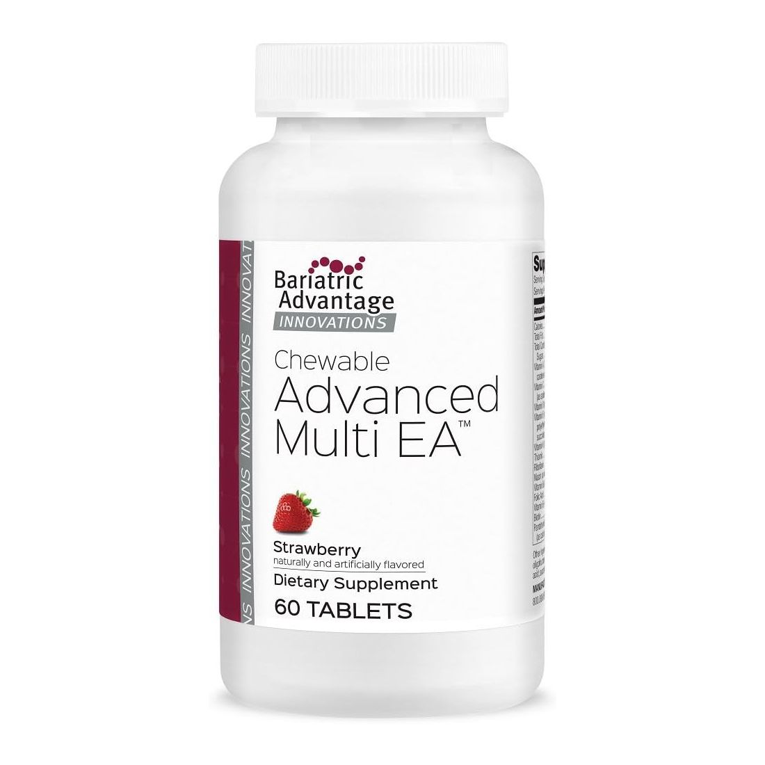 Мультивитамины Bariatric Advantage Chewable Advanced Multi EA Strawberry, 60 таблеток комплекс витаминов группы e country life с токоферолом 268 мг 400 ме 90 капсул