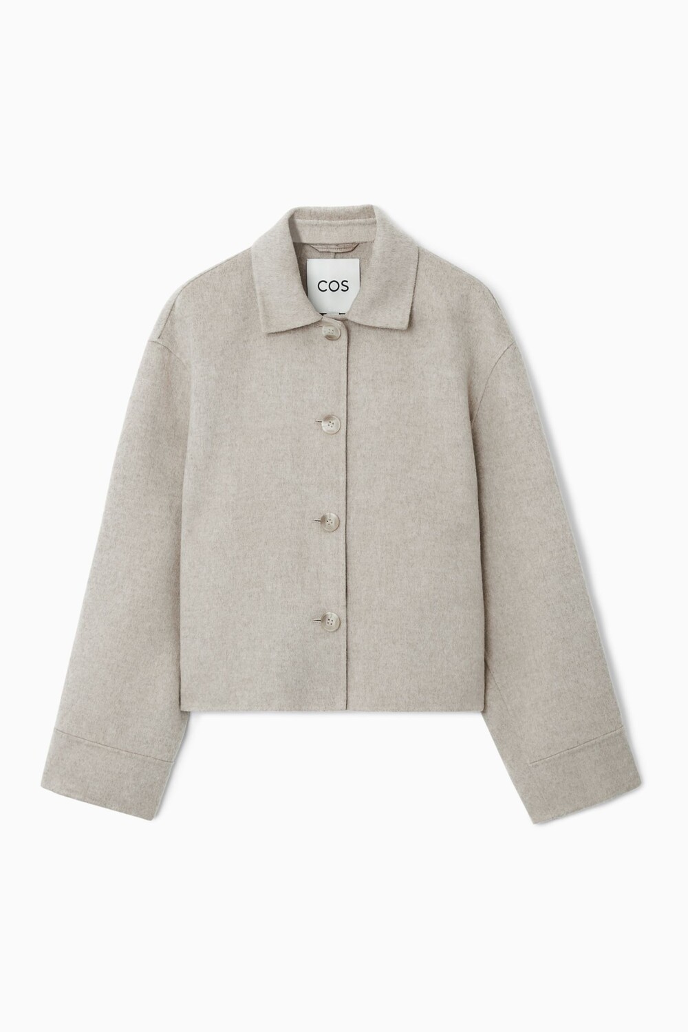 

Пиджак из шерсти COS Boxed Wool, кремовый