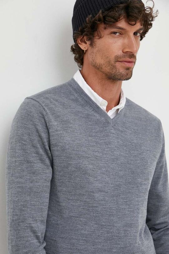 Шерстяной свитер Calvin Klein, серый