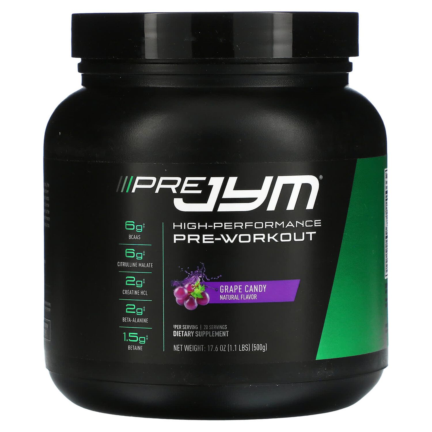 

Предтренировочный Комплекс JYM Supplement Science High Performance, виноградные конфеты, 500 г