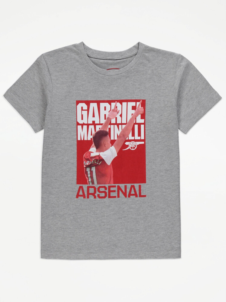 

Серая футболка Arsenal Football Club Gabriel Martinelli George., серый