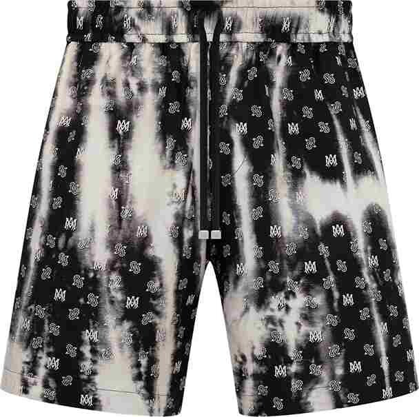 

Шорты Amiri Bleached MA Paisley Silk, черный