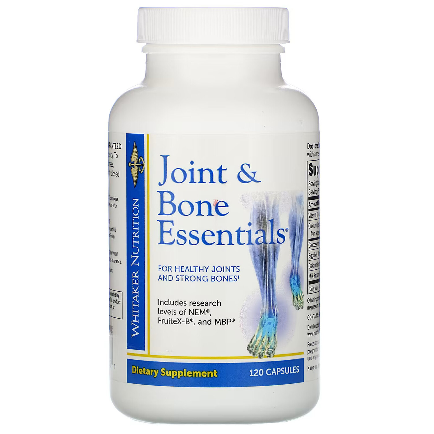 

Пищевая добавка Whitaker Nutrition Joint & Bone Essentials, 120 капсул