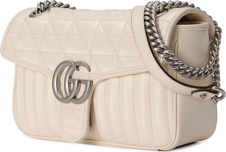 Сумка Gucci GG Marmont Small Shoulder Bag White, белый - фото