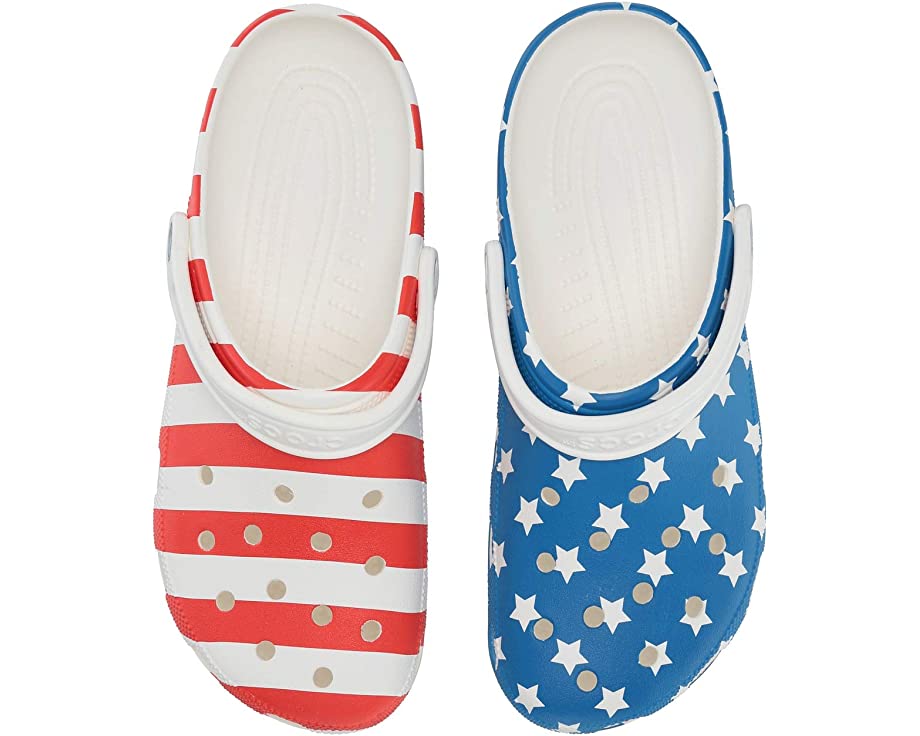 

Сабо Classic American Flag Clog Crocs, белый