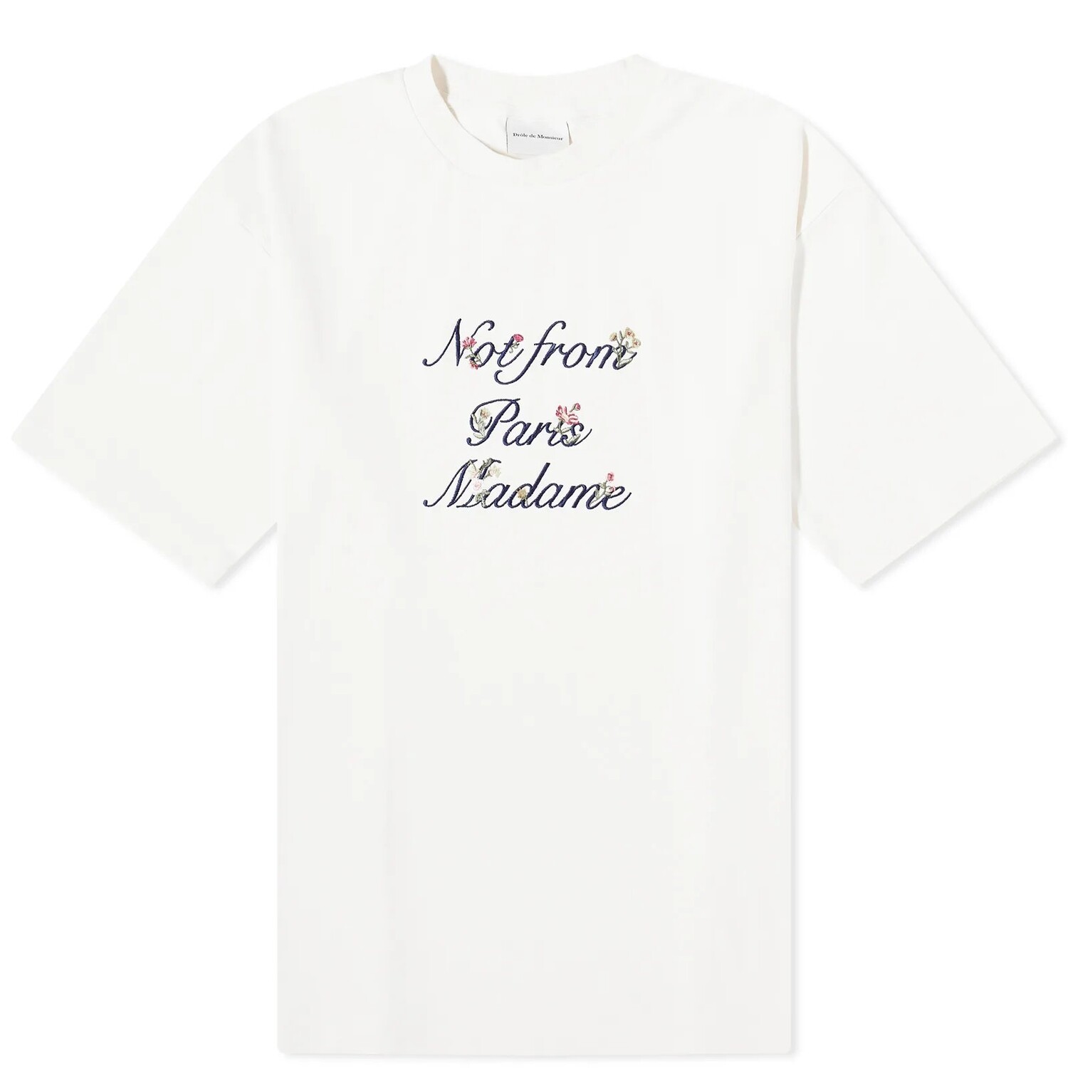 

Футболка Drôle De Monsieur Floral Logo, кремовый