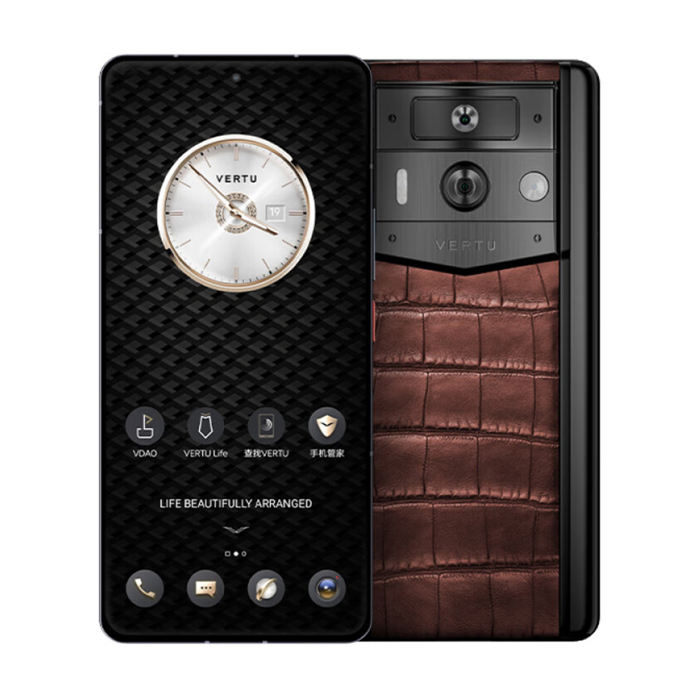 Смартфон Vertu Metavertu 2 Alligator, 12 ГБ/1 ТБ, 2 Nano-SIM, черный/коричневый