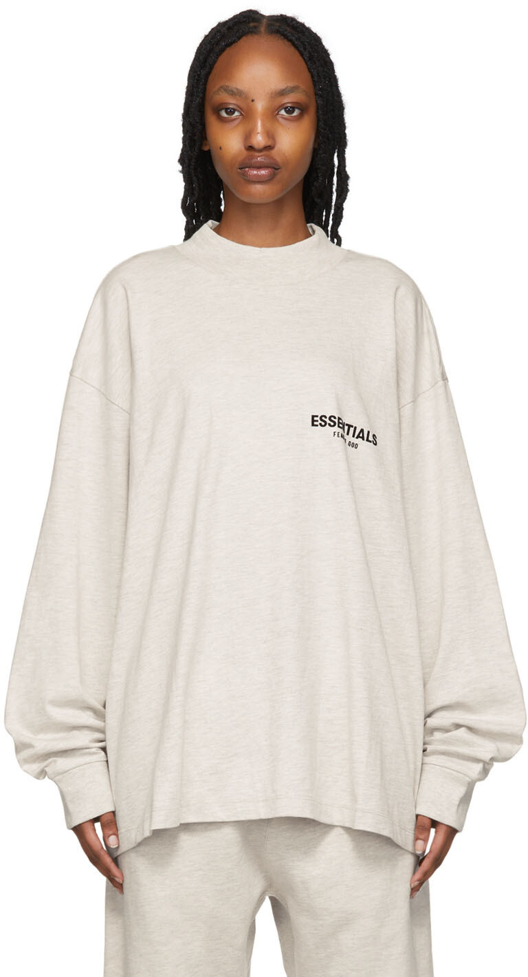 

Хлопковая футболка с длинным рукавом Off-White Essentials, Белый