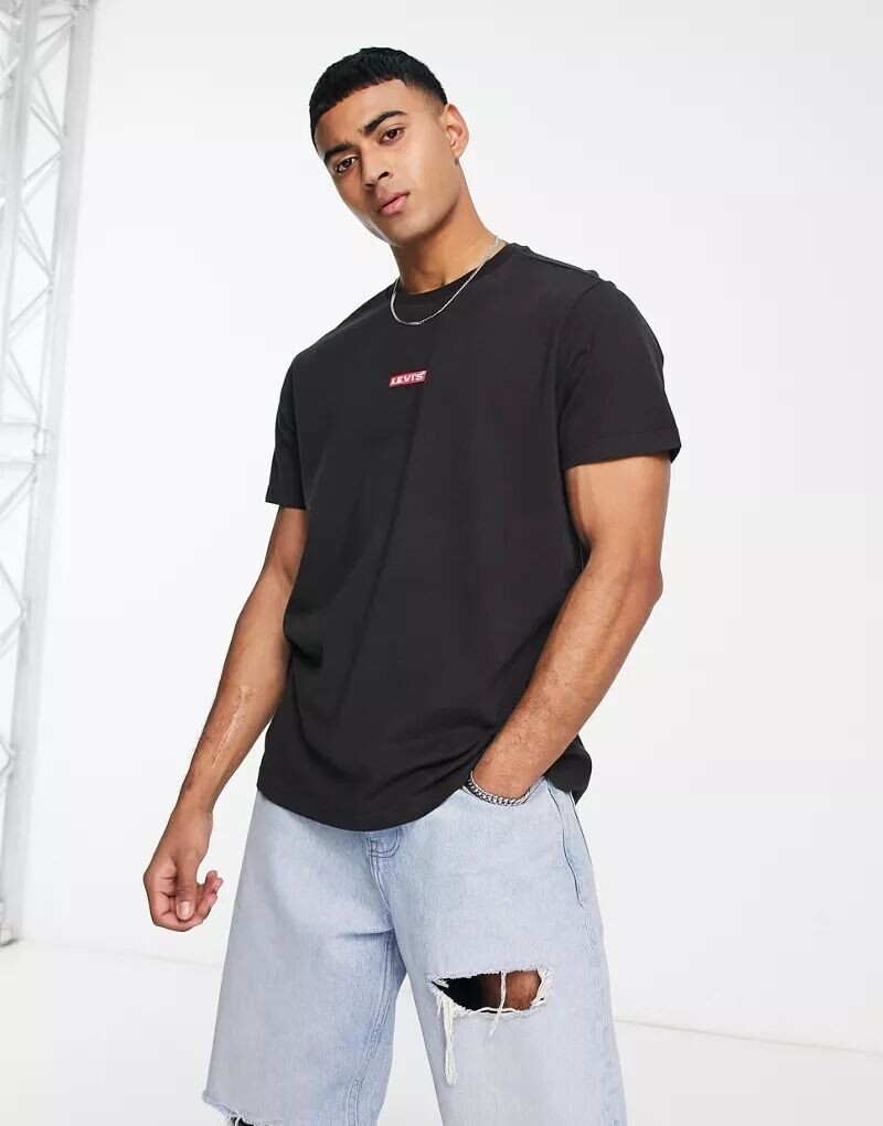 

Черная футболка с логотипом Levi's Boxtab