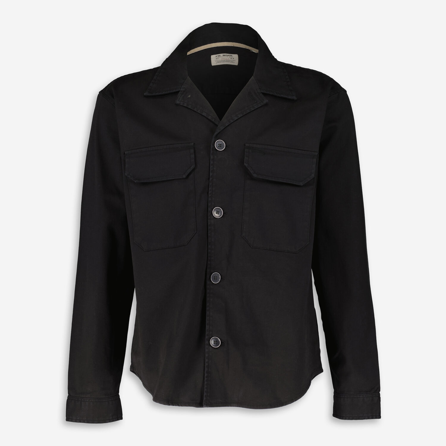 Черная куртка с нагрудными карманами Fil noir