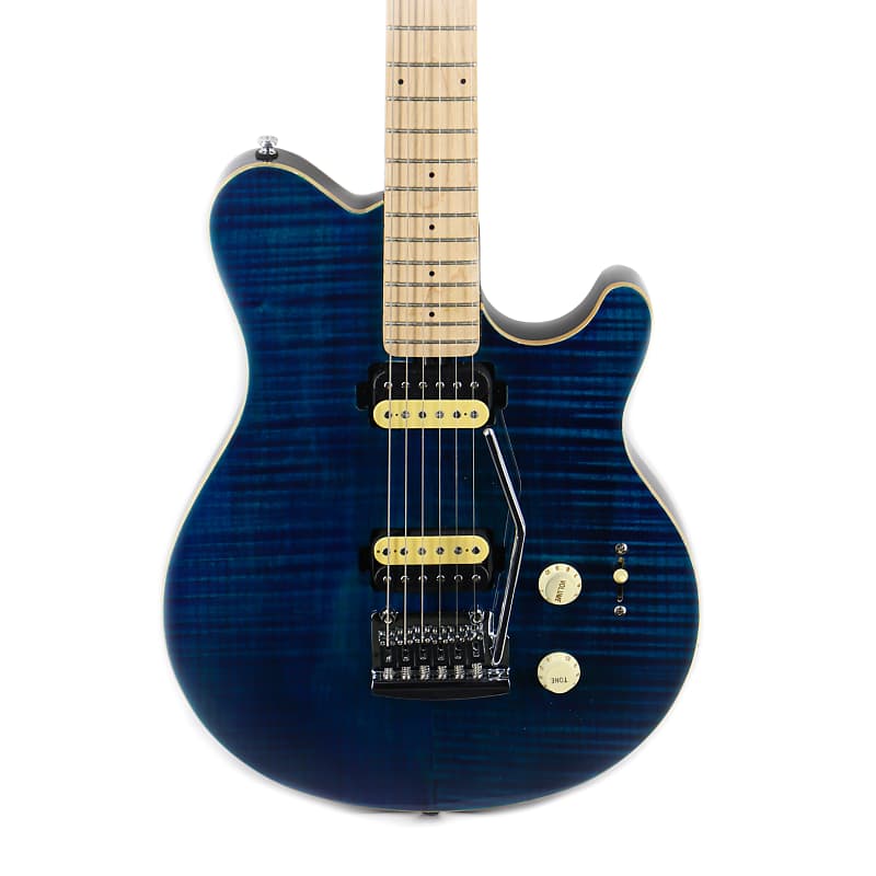 Электрогитара Sterling by Music Man SUB Series Axis, Flame Maple Top, Neptune Blue электрогитара sterling axis in flame maple trans gold ax3fm tgo m1