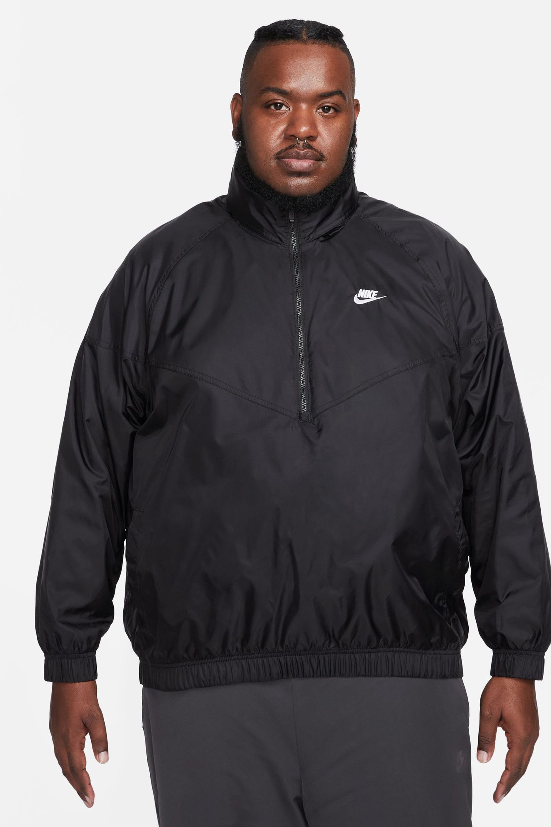 Спортивная ветрозащитная куртка Nike, черный куртка patrick ветрозащитная размер xxxxxs черный