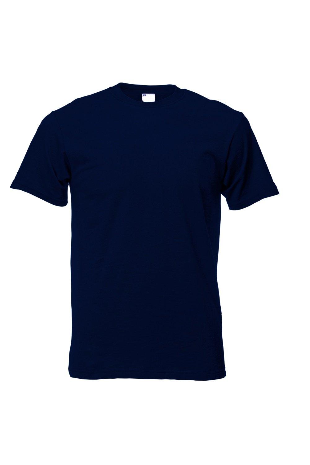 Повседневная футболка с коротким рукавом Universal Textiles, синий мужская футболка прикольный лис 2xl серый меланж