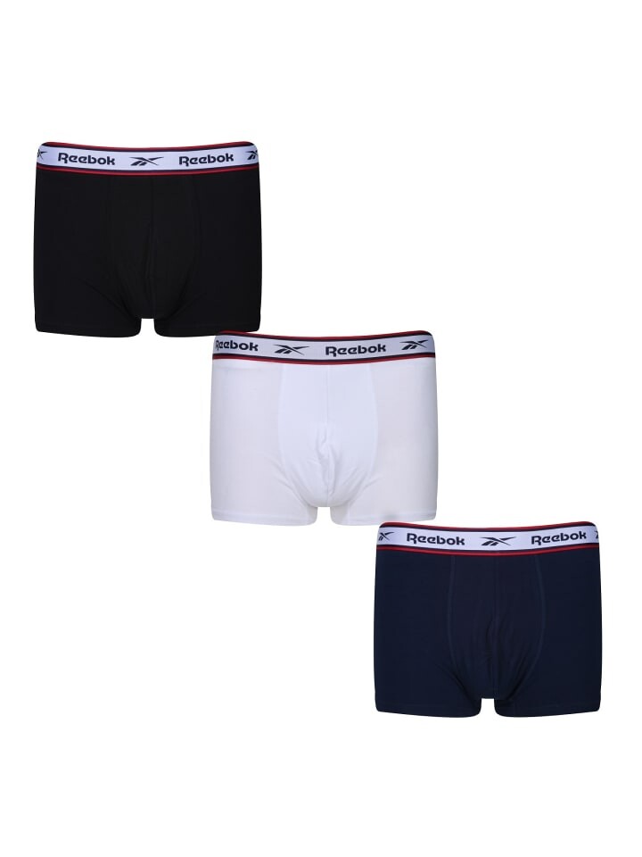 

Боксеры Reebok Trunks 3 Pack, цвет black/white/navy