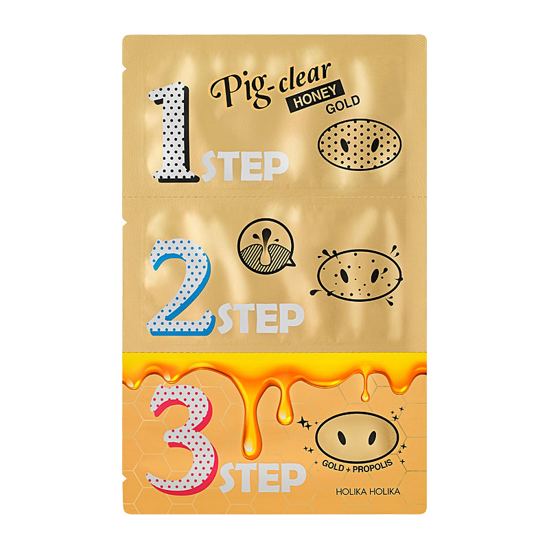 HOLIKA HOLIKA Pig-Clear Honey Gold набор патчей для очищения от черных точек 3шт. набор coffee trend 3 шага