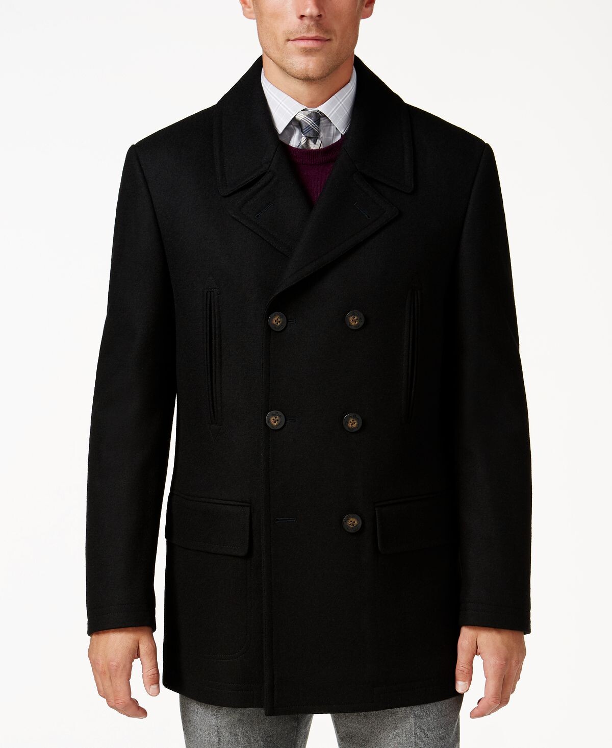 

Бушлат классического кроя из смесовой шерсти luke Lauren Ralph Lauren, черный