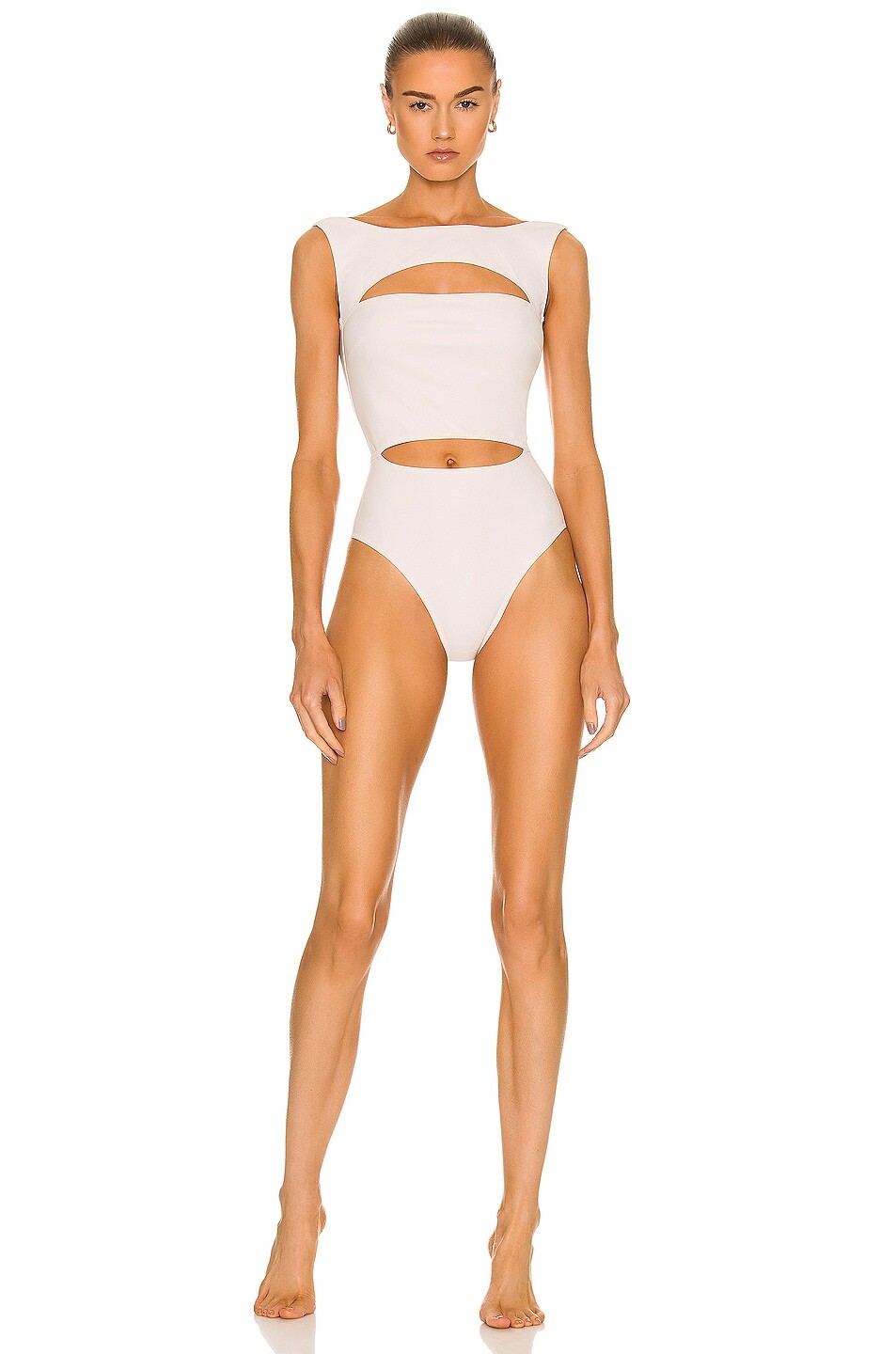 

Купальник Matthew Bruch Claudia Cutout, цвет Cream Scuba