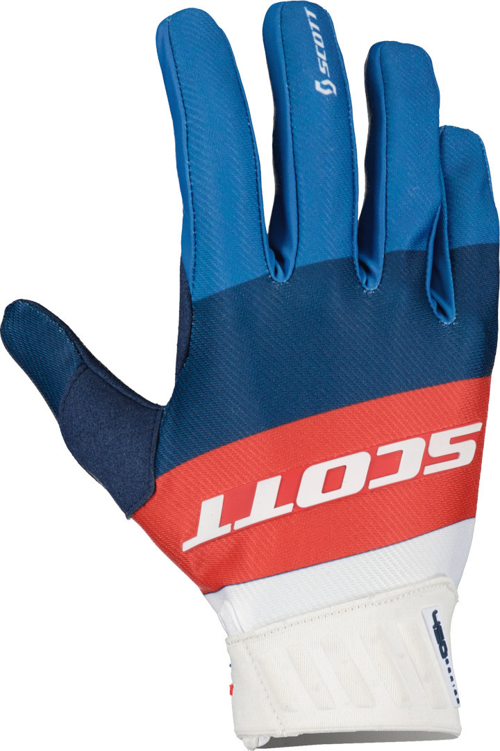 Перчатки Scott 450 Angled 2023 с логотипом, синий/красный/белый перчатки мореман красный белый