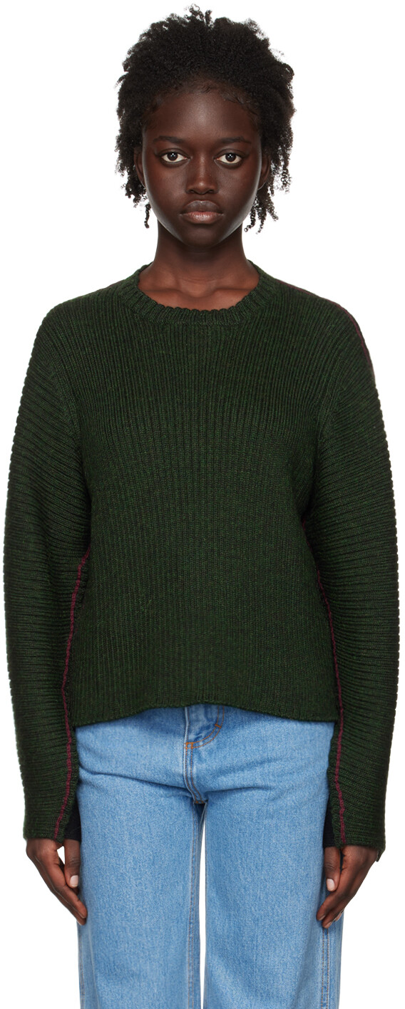 

Зеленый пепельный свитер Eckhaus Latta