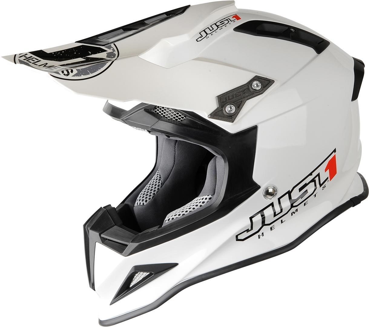 Just1 J12 Мотокросс шлем, белый